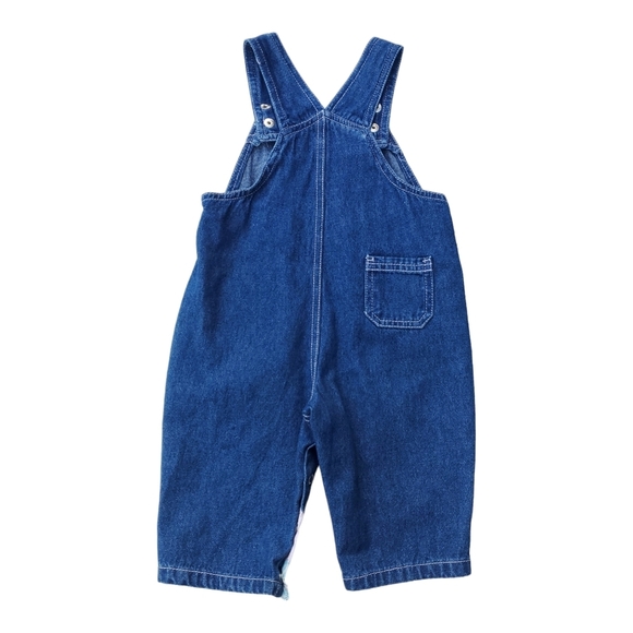 Vintage Sesame Street Overalls Denim Blue Baby Girls 3-6 Months - Picture 2 of 4
